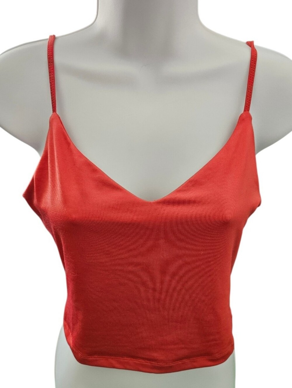 Dynamite Orange Cropped Tank Top Size Small